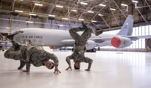Air Force Men Break Dancing